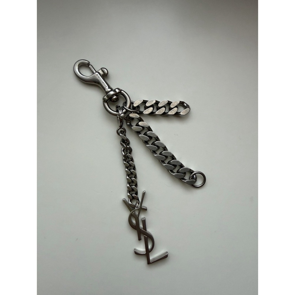 Yves Saint Laurent Silver Key Chain Bag Charm